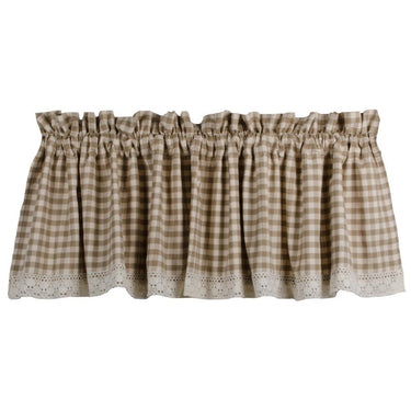 Oat Cream Heritage House Lace Valance Lined VL159023 - The Fox Decor